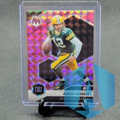 2021 Panini Mosaic #206 Aaron Rodgers Prizm Camo Pink